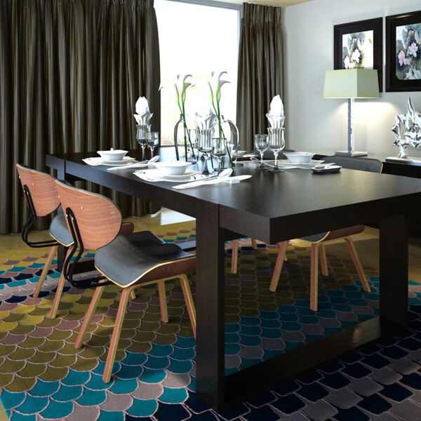 vidaXL Dining Chair Set of 4 Black