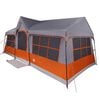 vidaXL Family Tent Grey and Orange 244.88 x 116.14 x 93.70 in