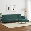 vidaXL Sofa Set Dark Green Velvet (100% polyester), wood, plastic Compact