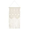 vidaXL Macrame Wall Hanger Cream 100% Cotton Medium Decorative Inlays