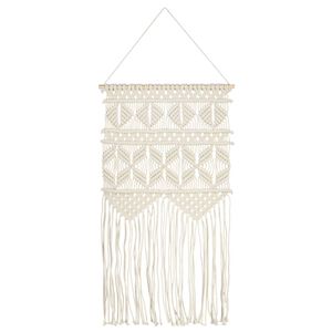 vidaXL Macrame Wall Hanger Cream 100% Cotton Medium Decorative Inlays