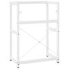 vidaXL Bathroom Washbasin Frame White Powder-coated iron 23.2x15.0x32.7 in