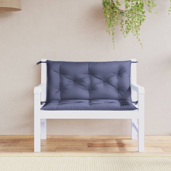 vidaXL Garden Bench Cushion Set of 2 Navy blue