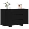 vidaXL Sideboard Black Oak 47.24 x 16.14 x 29.53 in Engineered Wood