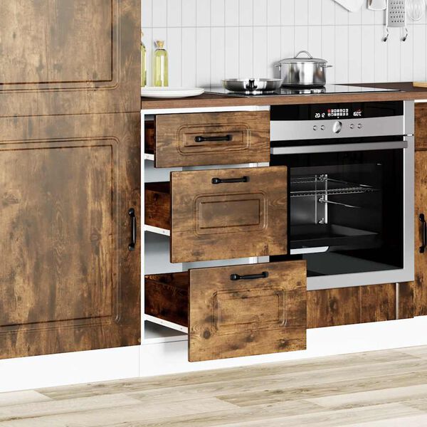 vidaXL Kitchen Base Cabinet Smoked oak Engineered wood
