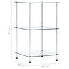 vidaXL Shelf Clear Tempered glass, Stainless steel Small Display Shelf