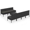 vidaXL Garden Lounge Set Black