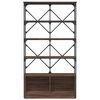 vidaXL Bookcase Brown Oak Engineered Wood and Metal Large