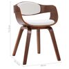 vidaXL Dining Chair Set of 4 White Faux leather Standard Ergonomic