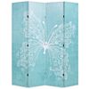 vidaXL Folding Room Divider 63.0x66.9" Butterfly Blue