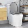vidaXL Toilet Seat Grey 17.64 x 14.69 x 1.65 in Duroplast