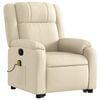 vidaXL Stand up Massage Recliner Chair Cream Fabric