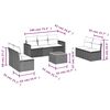 vidaXL 8 Piece Patio Sofa Set with Cushions Gray Poly Rattan