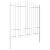 vidaXL Garden Fence 4 pcs White 66.93 x 84.65 in Powder-Coated Steel