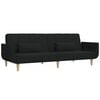 vidaXL Sofa Bed Black 100% polyester, wood, foam 2-Seater