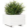 vidaXL Garden Planter White Solid pinewood 15.7 x 15.7 in Durable