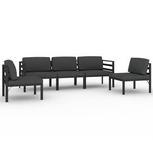 vidaXL Garden Lounge Set Anthracite Aluminum Large Garden Lounge Set