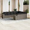 vidaXL Garden Sofa Set Grey PE rattan Large Modular Garden Sofa Set