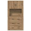 vidaXL Highboard artisan oak 80 x 33 x 150 cm Engineered wood