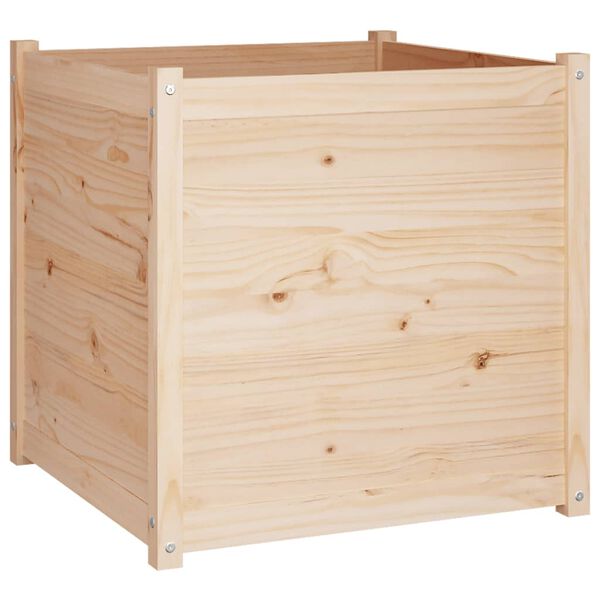 vidaXL Garden Planter Natural Pine Solid Pinewood 27.6 in Durable