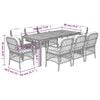 vidaXL Garden Dining Set Black, Cream white Poly Rattan Large