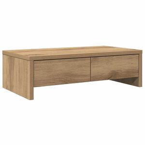 vidaXL Monitor Stand with Drawers Artisian Oak 19.7x10.6x5.9" Engineered Wood