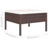 vidaXL Patio Furniture Set Brown PE rattan Large Modular