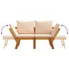 vidaXL Garden Bench Acacia wood with Beige cushions