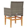 vidaXL Garden Chair Grey PE rattan Standard UV-resistant materials