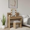 vidaXL Dressing Table with Drawer Artisan Oak 39.37 x 15.75 x 51.18 in