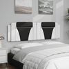vidaXL Headboard Cushion White and Black 75% vinyl, 5% cotton, 20% polyester
