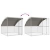 vidaXL Chicken Cage 4 pcs Silver 314.96 x 78.74 x 78.15 in