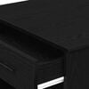 vidaXL Desk Black Oak Engineered Wood Medium Computer Desk Rectangular