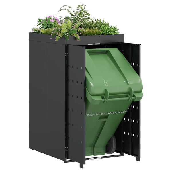 vidaXL Wheelie Bin Storage with Planter Roof for Single 240L Bin