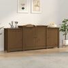 vidaXL Sideboard Honey Brown Solid Pine Wood, Metal