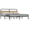 vidaXL Bed Frame Sonoma oak Steel, engineered wood Super King Durable
