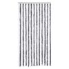 vidaXL Fly Curtain Grey and White 39.4x90.6" Chenille