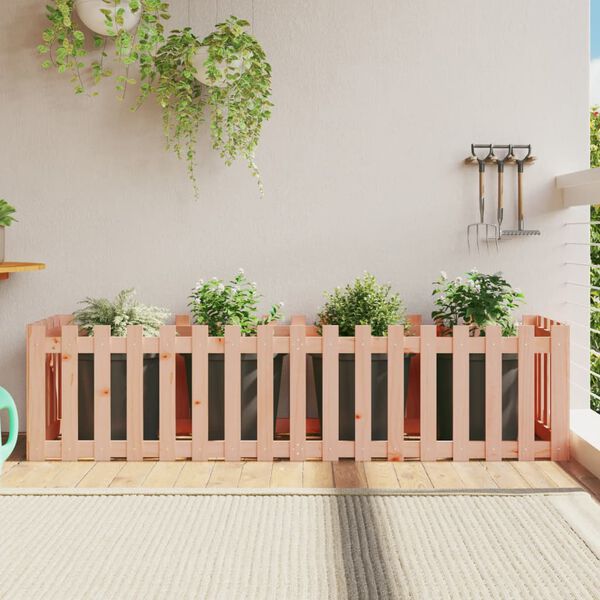 vidaXL Garden Raised Bed Natural Wood Solid Douglas wood 78.7x19.7x19.7 in