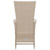 vidaXL Outdoor Dining Set Beige PE Rattan 29.5 x 59.1 in