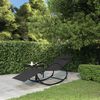 vidaXL Sun Lounger Black Powder-coated steel, textilene Medium