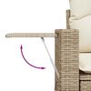 vidaXL Garden Sofa Set Beige Poly Rattan Large Removable Covers