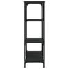 vidaXL Bookshelf Black Engineered wood and steel 31.9 x 14.2 x 45.3 in