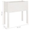vidaXL Garden Planter White Solid pinewood 27.6 x 12.2 x 27.6 in Durable