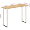 vidaXL Console Table Natural wood, Black legs