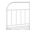 vidaXL Bed Frame White Steel Full Bed Frame Rectangular Traditional