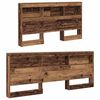 vidaXL Storage Headboard with Shelf Old Wood 55.12 in Engineered Wood