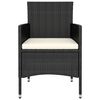 vidaXL Garden Lounge Set Black, Cream White