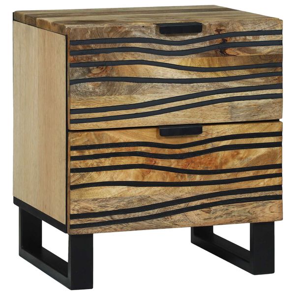 vidaXL Bedside Cabinet with Drawer Brown 15.75 x 12.99 x 18.11 in