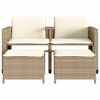 vidaXL Patio Sofa Beige