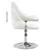 vidaXL Dining Chair Set of 2 White Faux leather, chromed steel